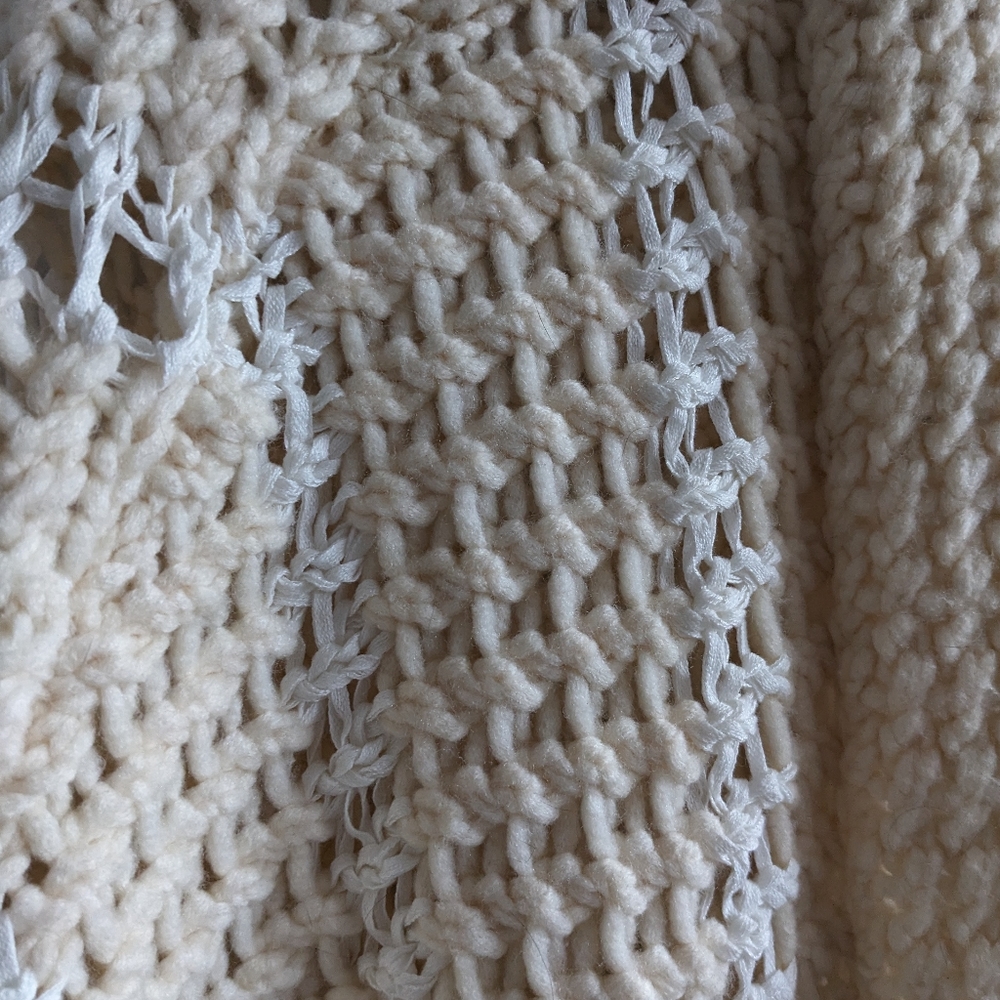 Lou & Gray Open Knit Flowy Chunky Cardigan Sweater - Picture 4 of 6